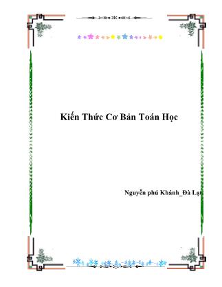 Kiến thức cơ bản Toán học