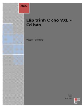 Lập trình C cho VXL - Cơ bản