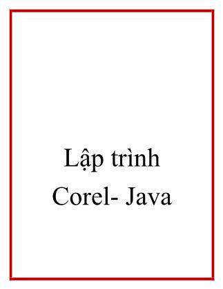 Lập trình Corel - Java