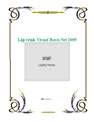 Lập trình Visual Basic.Net 2005