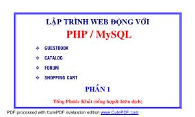 Lập trình web động với PHP / MySQL - Tống Phước Khải