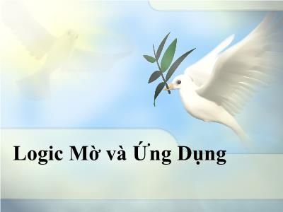 Logic Mờ và Ứng Dụng