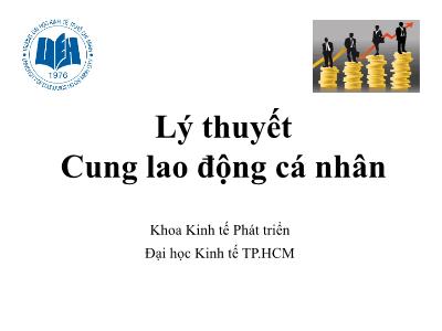 Lý thuyết Cung lao động cá nhân