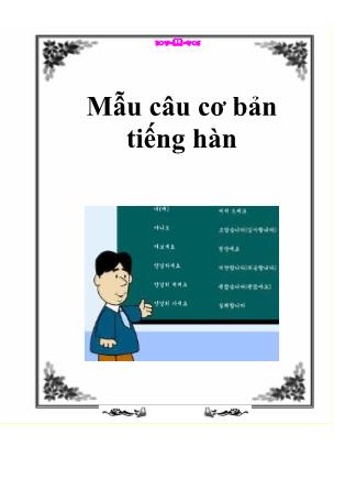 Mẫu câu cơ bản tiếng Hàn