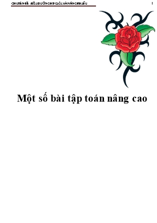 Một số bài tập toán nâng cao