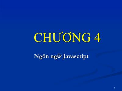 Ngôn ngữ Javascript - Ths. Mai Xuân Hùng