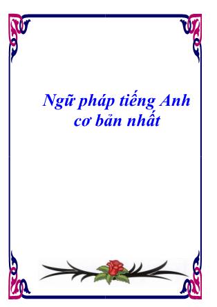 Ngữ pháp tiếng Anh cơ bản nhất - Nguyễn Đặng Hoàng Duy