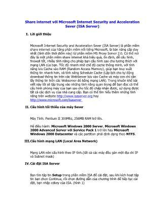 Phần mềm Microsoft Internet Security and Acceleration Sever (ISA Server)