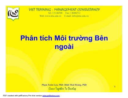 Phân tích Môi trường Bên ngoài