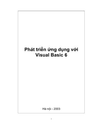 Phát triển ứng dụng với Visual Basic 6