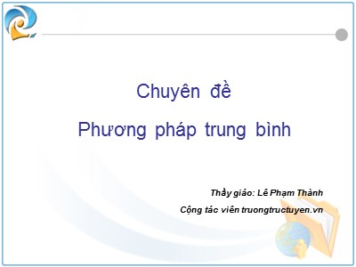 Phương pháp trung bình - Lê Phạm Thành