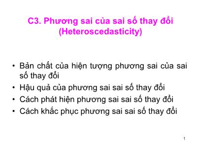 Phương sai của sai số thay đổi (Heteroscedasticity)