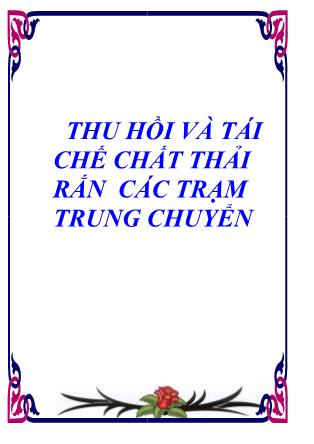 Quản lý chất thải rắn (Phần 2)