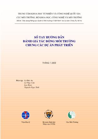 Sổ tay hướng dẫn đánh giá tác động môi trường chung các dự án phát triển