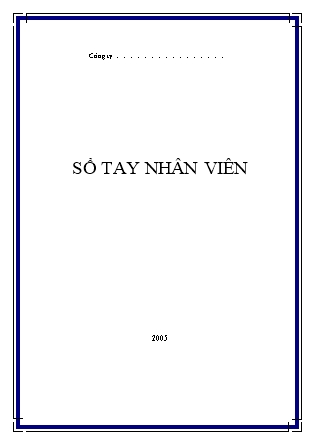 Sổ tay nhân viên