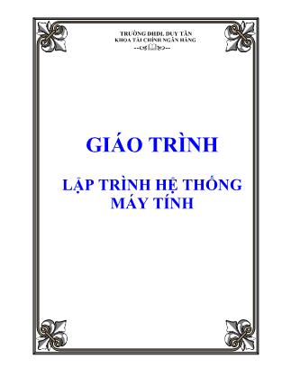 Tài liệu Lập trình hệ thống máy tính