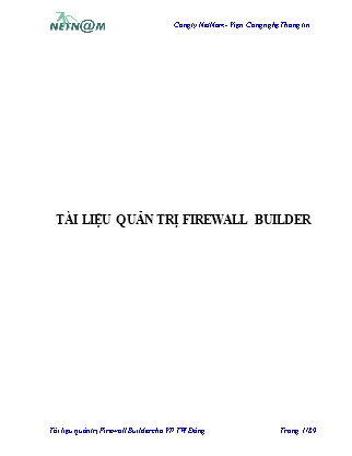 Tài liệu quản trị Firewall Builder