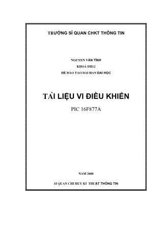 Tài liệu Vi điều khiển PIC