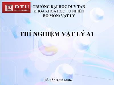 Thí nghiệm Vật lý A1