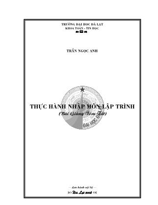 Thực hành Nhập môn lập trình - Trần Ngọc Anh