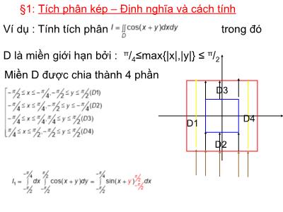 Tích phân kép – Định nghĩa và cách tính