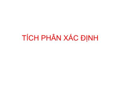 Tích phân xác định