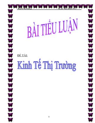 Tiểu luận Kinh tế thị trường