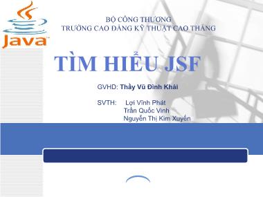 Tìm hiểu JSF (Java Server Face)