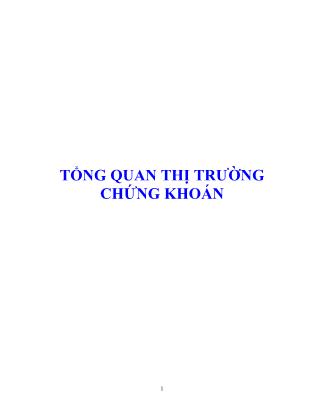 Tổng quan thị trường chứng khoán