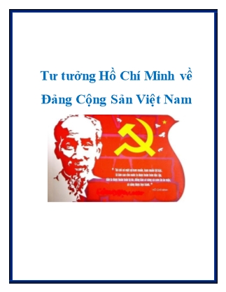 Tư tưởng Hồ Chí Minh về Đảng Cộng Sản Việt Nam