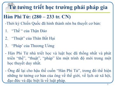 Tư tưởng triết học trường phái pháp gia