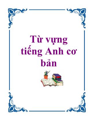 Từ vựng tiếng Anh cơ bản