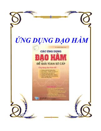 Ứng dụng đạo hàm