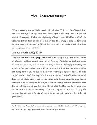 Văn hóa doanh nghiệp - Ngô Quý Nhâm