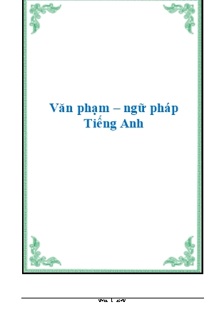 Văn phạm - ngữ pháp Tiếng Anh