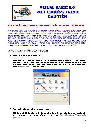 Visual Basic 6.0-Viết phương trình đầu tiên