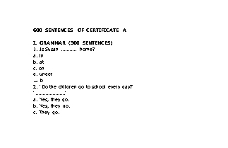 600 Sentences of Certificate A (Bản đẹp)