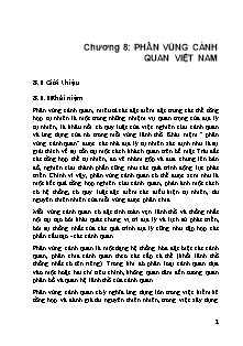 Bài giảng Cảnh quan - Chương 8: Phân vùng cảnh quan Việt Nam
