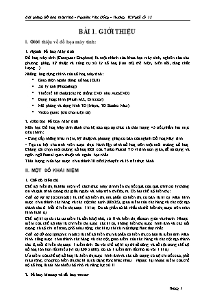 Bài giảng Đồ hoạ máy tính - Nguyễn Văn Đồng