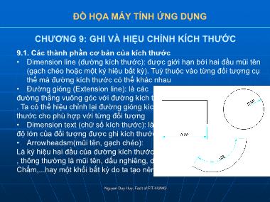 Bài giảng Đồ họa máy tính ứng dụng - Chương 9: Ghi và hiệu chỉnh kích thước - ThS. Nguyễn Duy Huy