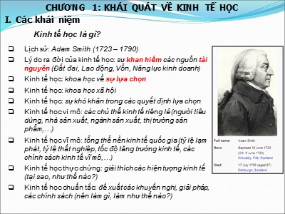 Bài giảng Kinh tế vĩ mô - Chương 1: Khái quát về kinh tế học