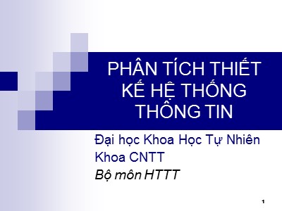 Bài giảng Phân tích thiết kế hệ thống thông tin - Chương 6: Mô hình hoá xử lý