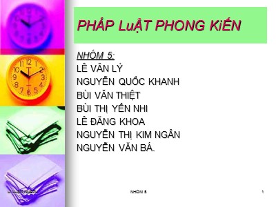 Bài giảng Pháp luật phong kiến Việt Nam