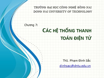 Bài giảng Thương mại điện tử - Chương 7: Các hệ thống thanh toán điện tử - ThS. Phạm Đình Sắc