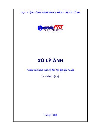 Bài giảng Xử lý ảnh - PGS.TS Nguyễn Quang Hoan