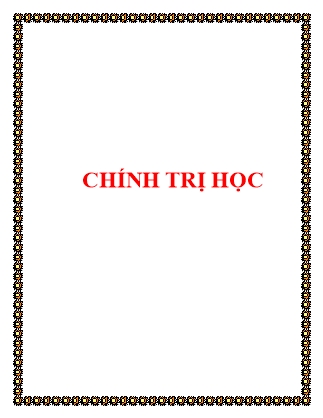 Câu hỏi ôn tập Chính trị học