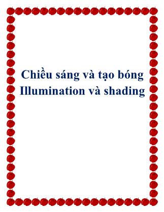 Chiếu sáng và tạo bóng Illumination và shading