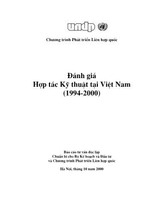 Đánh giá Hợp tác Kỹ thuật tại Việt Nam (1994-2000)