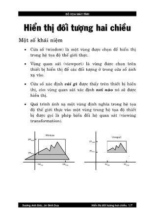 Đồ họa máy tính: Hiển thị đối tượng hai chiều