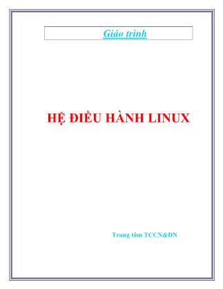 Giáo trình Hệ điều hành Linux
